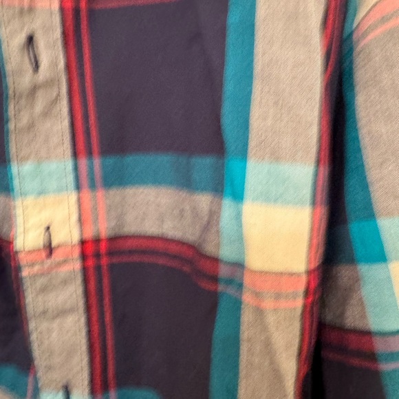 JC crew size small, button-down blue, grey red slightly used. - Picture 3 of 5
